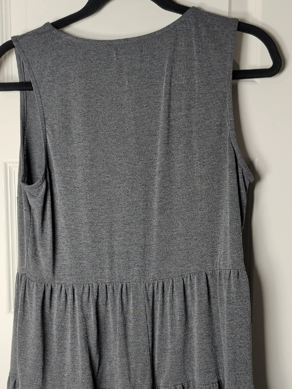 Maurices Sleeveless Tiered Knit Dress - Gray - Picture 7 of 8